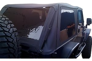 RAMPAGE PRODUCTS Frameless Trail Top for Jeep Wrangler TJ | Tinted Windows, Sail Cloth, Black Diamond | 109735 | Fits 1997-2006 Jeep Wrangler TJ (Excluding LI Unlimited)