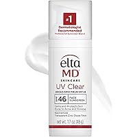 EltaMD UV Clear Facial Sunscreen, Broad-Spectrum SPF 46 for Sensitive or Acne-Prone Skin, Oil-free, Dermatologist-Recommended