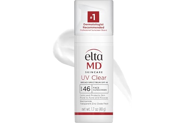 EltaMD UV Clear Face Sunscreen SPF 46, Oil-Free Sunscreen with Zinc Oxide, Dermatologist Recommended