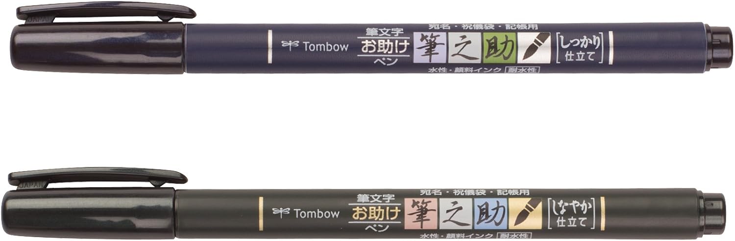 Tombow Fudenosuke Brush Pens (2-Pack) : Office Products