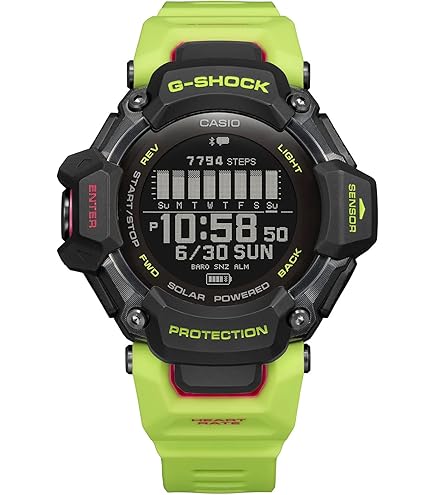 Amazon.com: CASIO G-Shock GBD-H1000-7A9JR [G-Squad Banda de goma
