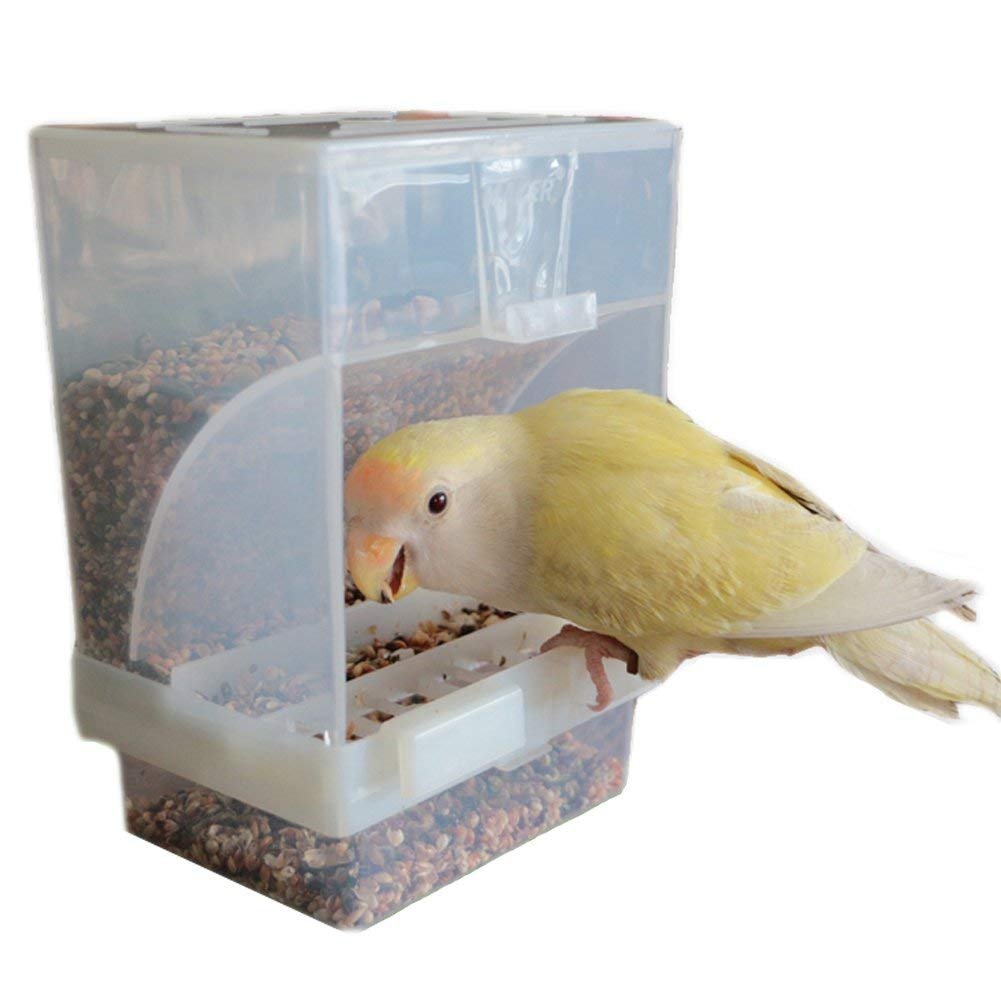 Hypeety Automatic Bird Feeder No Mess Pet Feeder Seed Food Container