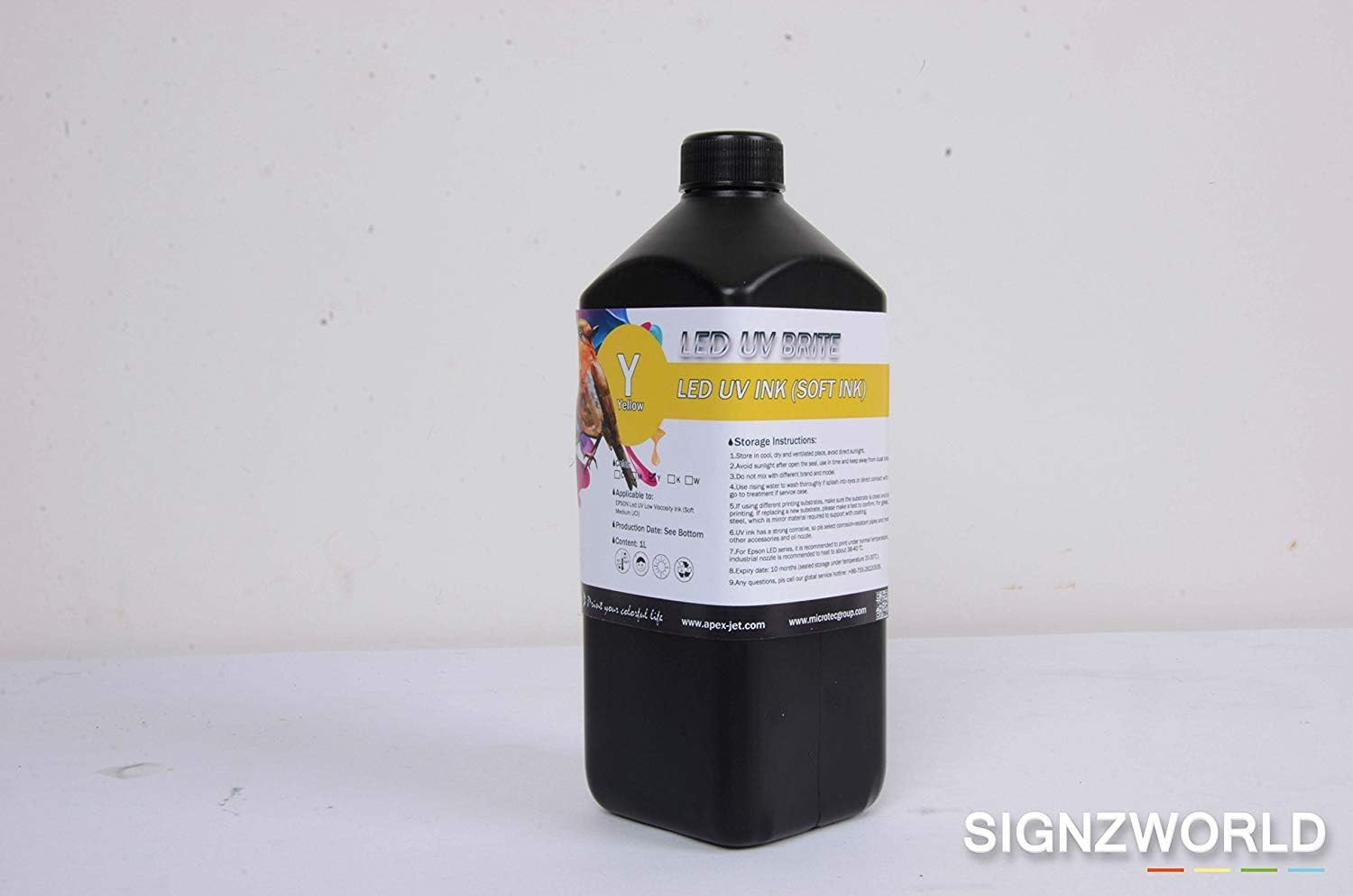 1 Litre LED UV Ink (Hard ink) for UV Printer Choose Colour (Yellow)