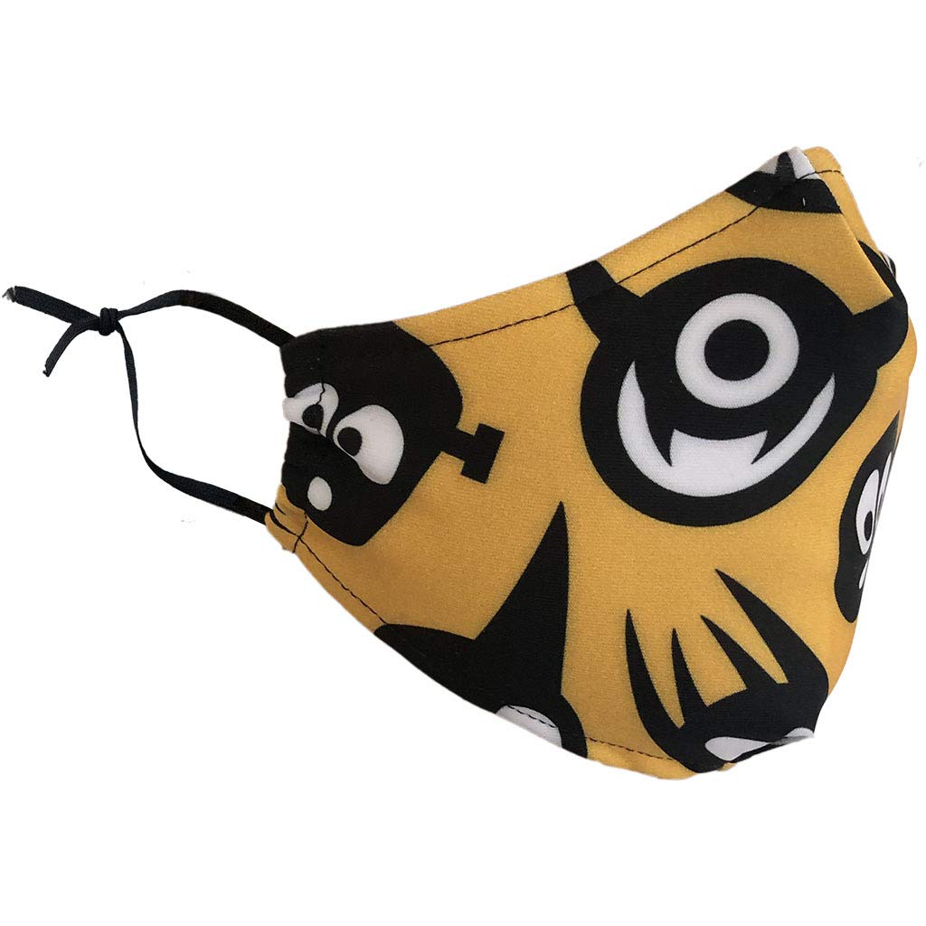 Delfina Stay Safe Reusable Face Mask Protection Washable Mouth & Nose Shield Breathable Anti Smoke Pollution Bike Motorcycle Sport (Monsters)