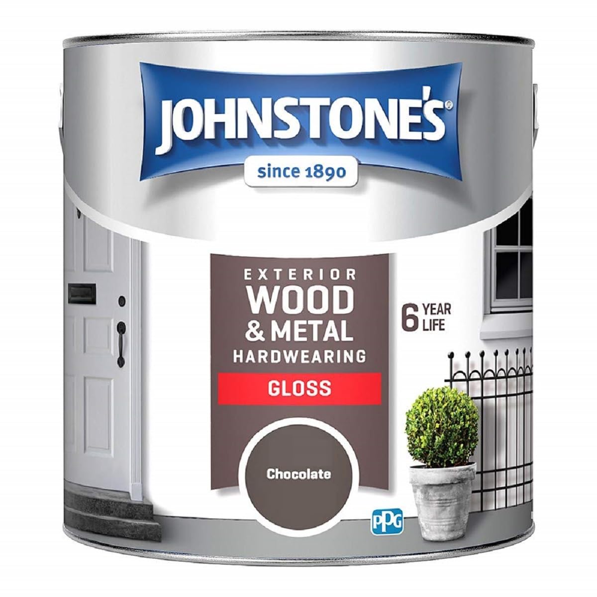 Johnstone's Exterior Hardwearing Gloss - Chocolate 2.5L