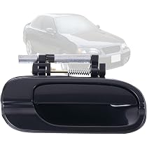 RH Front Outside Door Handle w/ Keyhole Black NEW India