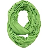 Plum Feathers Elegant Solid Color Infinity Loop Jersey Scarf