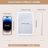 FENCHILIN Lighted Travel Makeup Mirror 72 LEDs Dimmable 3 Color Modes view 7