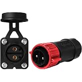 Trolling Motor Plug Receptacle Set, 12V/24V/ 36V/48V Plug for Trolling Motor/Down Rigger/Fishing Reel,Waterproof Marine Boat DC Power Connector
