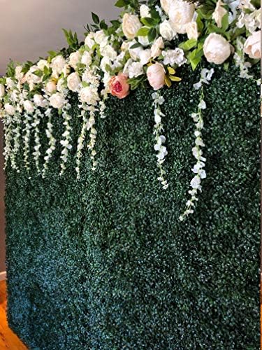 Artificial Hedge Plant, Faux Greenery Panel, UV Protected Faux Greenery Mats, Suitable for Both Outdoor or Indoor, Garden, Backyard and Home Décor, (8x8 Feet Party Drop Kit)
