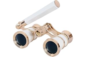 AouloveS Opera Glasses Binoculars 3 X 25 Compact and Lightweight with Built-in Foldable Theater Glasses, Adjustable Handle fo