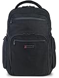ECBC Hercules &mdash; Travel Backpack for a 16" Laptop Computer: TSA Friendly Quick-Open Laptop Section, Black (K7102-10)