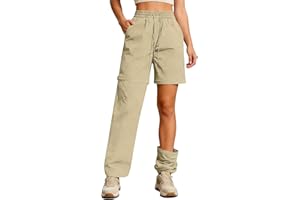Women's Convertible Hiking Pants UPF 50 Sun Protection Waterproof Quick Dry Zip Off Outdoor Cargo Trousers
