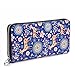 Womens RFID Blocking Wallet Clutch Leather Long Wallet Card Purse Handbag
