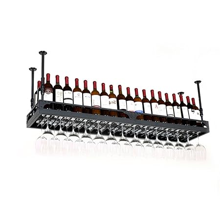 Wine Racks Adjustable Height Ceiling Mounted Hanging Wine Bottle