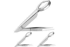 GENERIC 1pc Splinter Tweezers 4" Forceps w/ Magnifying Glass for Ingrown Hair Removal Tick Removal Laboratory Scientific Tool EMS EMT First Aid Survival Medical Camping