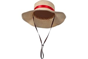 TAITURE Monkey Straw Hat Costume Anime Cosplay Sun Beach Hats with String Pirate Hat Halloween Dress up Props