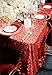 B-COOL Sequin Fabric Tablecloth 50x50inch Red Sequin Table Cloth Square Dinner Party Wedding Tables