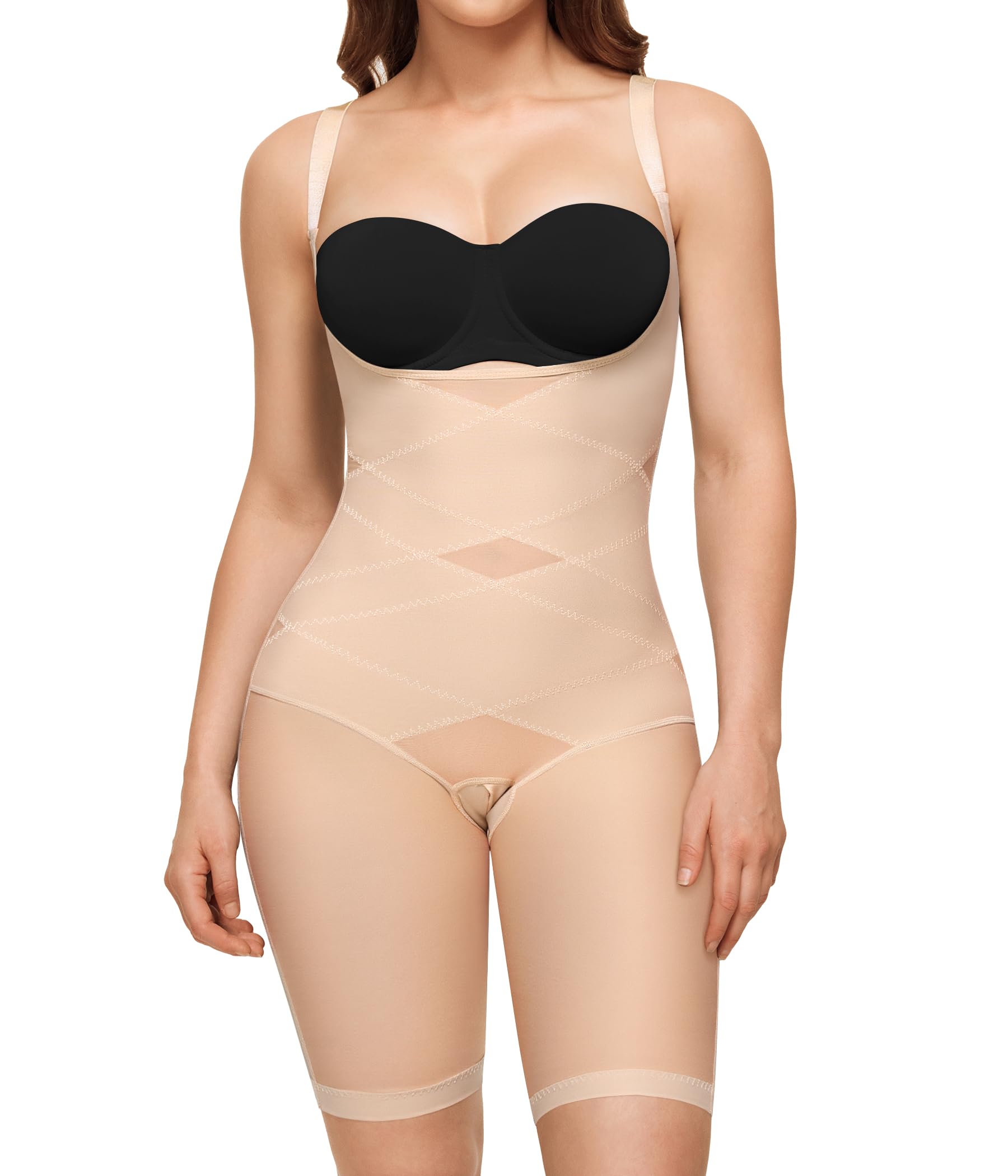Photo 1 of **XXXL on TAG*** Nebility Open Bust Shapewear Bodysuit for Women - Full Body Shapewear Faja Body Shaper Tummy Control Seamless Girdle