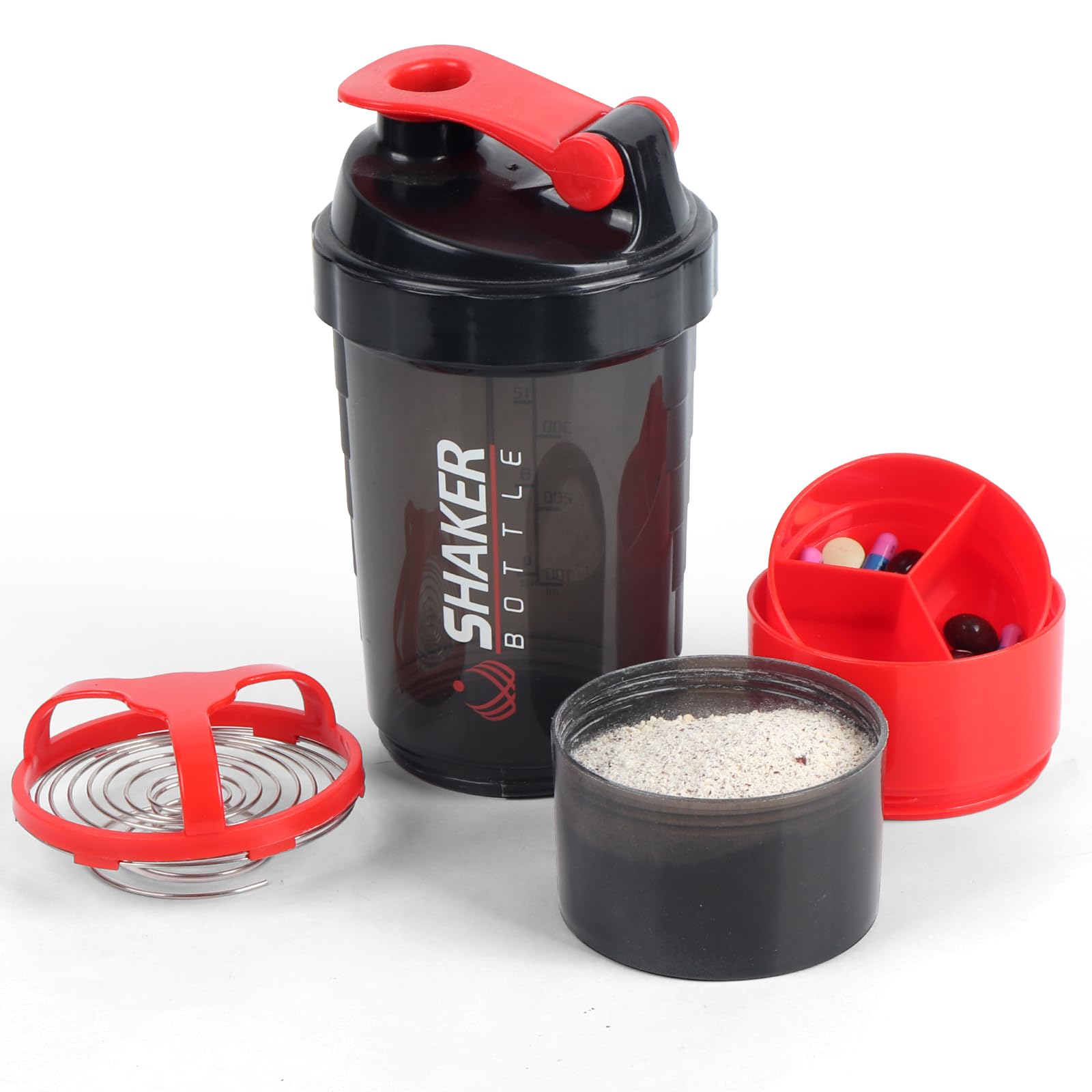 Stayfit 3-Pack Protein Shaker Bottles - 24 Oz Leak-Proof, BPA Free, With Mixing Ball - Perfect For Gym, Preworkout & More