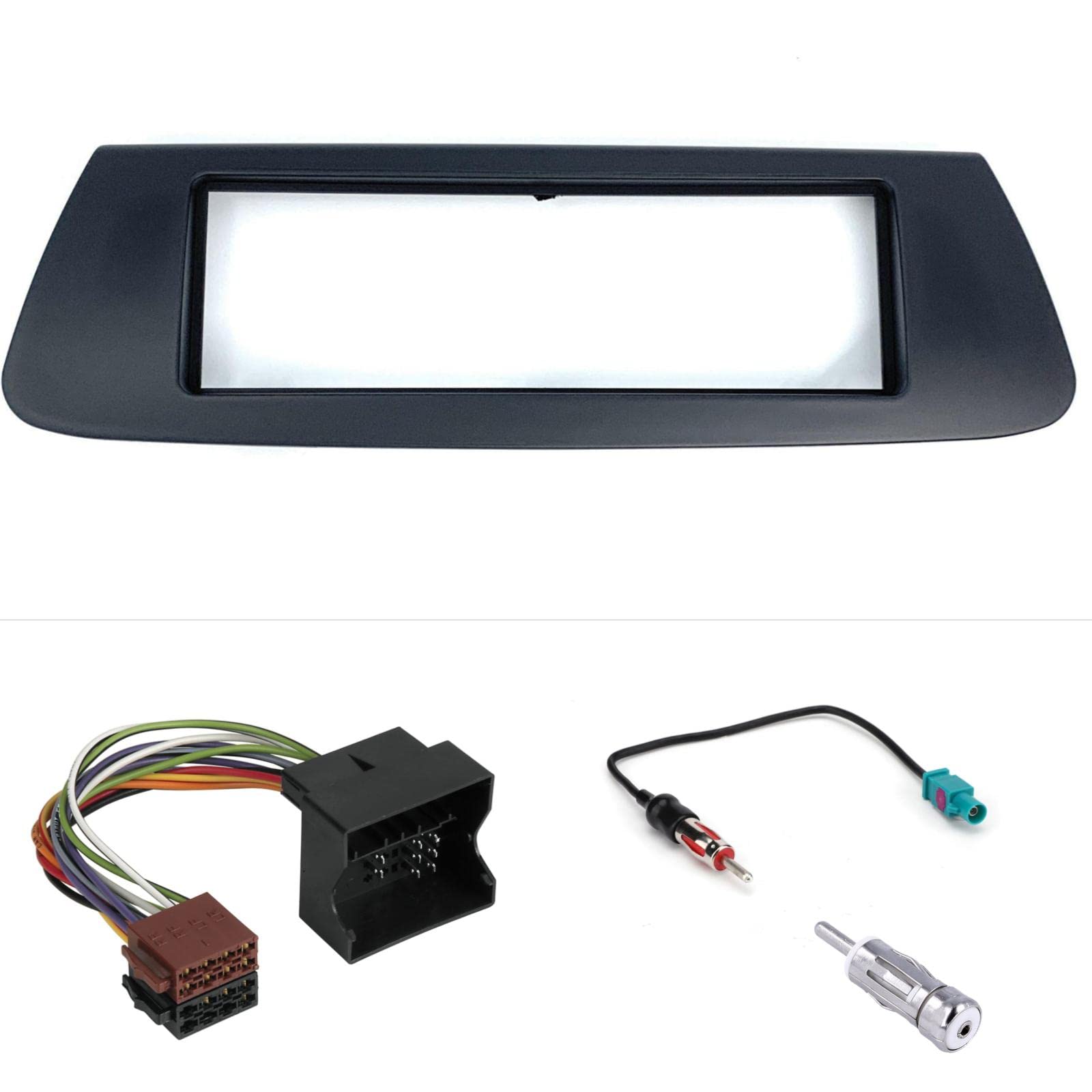 Single din Radio Stereo Fascia Facia Panel Fitting Kit Surround ISO Adaptor for RENAULT SCENIC 2009