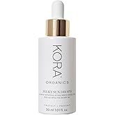KORA Organics Silky Sun Drops, Mineral Sunscreen Serum SPF 30 with Reef-Safe Non-Nano Zinc Oxide, UVA/UVB Protection, Certified Organic, Cruelty Free, 1.01 oz