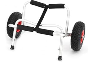 Xproutdoor Universal Kayak Trolley Canoe Carrier, Foldable Kayak Cart Heavy Duty Aluminum 220LB/100 kg Capacity Dolly for Kayak, Canoe, Float Mats, Jon Boat, Two Legs