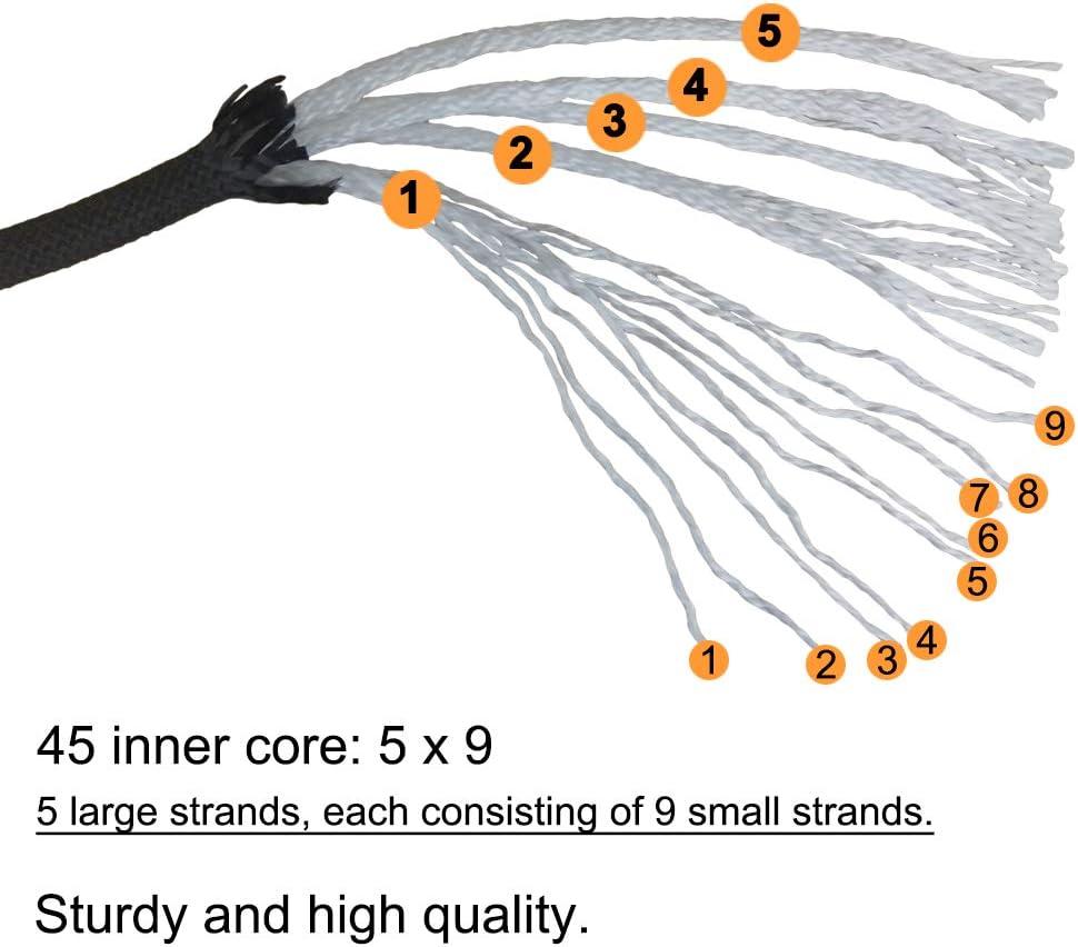 Huvai 20M (65feet) Outdoor Climbing Rope Rock Climbing Rope Escape Rope Ice Climbing Equipment Fire Rescue Parachute Rope Multipurpose Ropes 10 mm(0.39 inch), Black : Sports & Outdoors