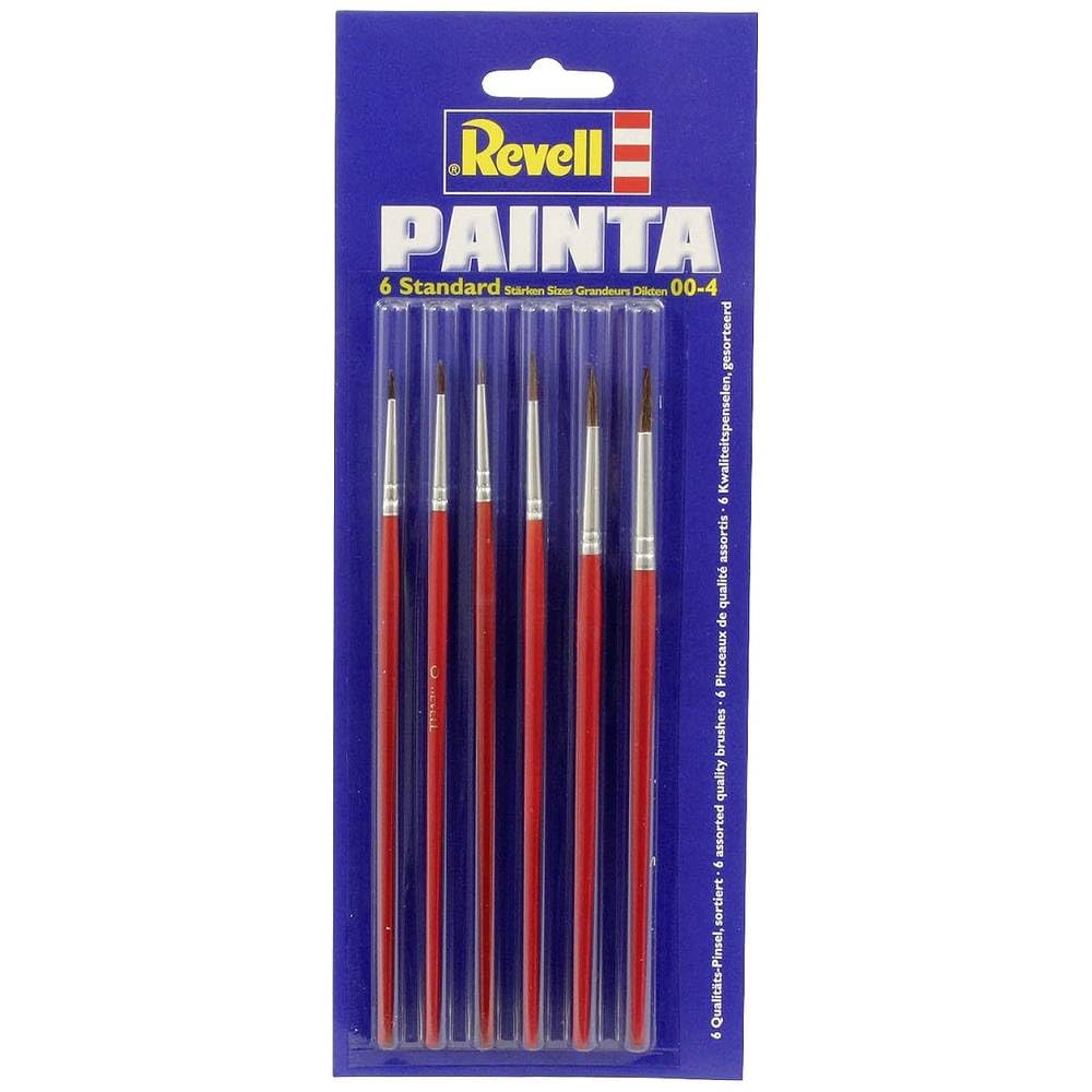 Revell 29621 - Pinselpalette Standard, 6 Stück, Rot