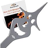 BBQ Grill Accessories for Gas Grill Charcoal Grill, 6 in 1 Grill Tools for Outdoor Barbecue Grill, 14 Inch Grill Utensils, Unique Gill Fork, Dad Gifts, Gifts for Men, Dad, Husband