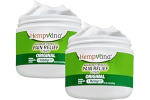 Hempvana Relief Cream 2 Pack with Seed Extract - Relieves Inflammation, Muscle, Joint, Back, Knee, Nerves and Arthritis – Made in USA 4oz Paraben Free, Vegan, Cruelty-Free As Seen On TV