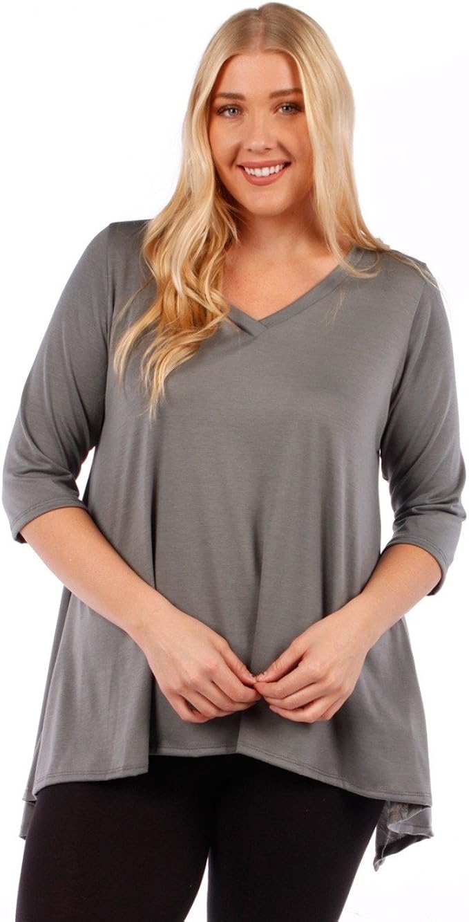 high low tunic tops plus size