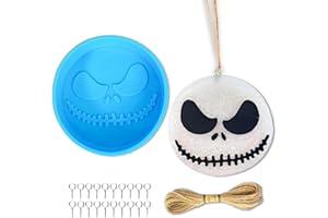 Rifanda Halloween Nightmare Car Freshie Mold, Silicone Molds for Freshie Car Freshies Supplies Car Freshies Kit Clay Silicone Candle Soap Molds for Car Home Decoration