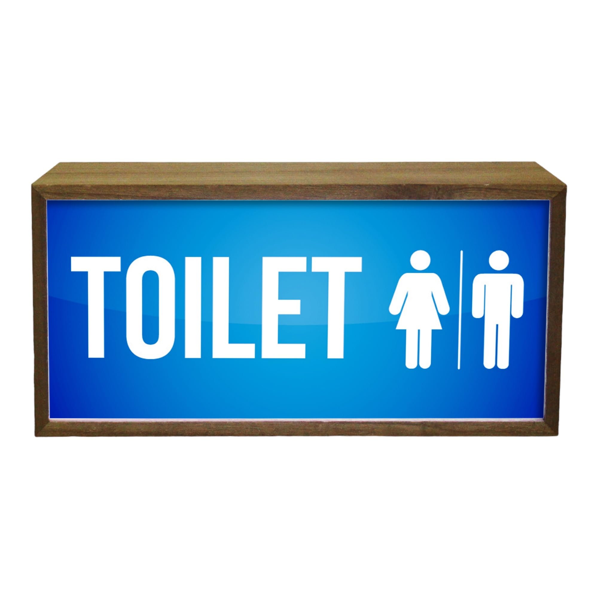 Light Box Toilet Male Female Sign | Illuminated Light Up LED Bathroom Signage | Commercial Workplace Workspace Lighting |Clear Visual Design Identifies Restrooms