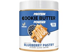 Flexible Dieting Lifestyle Vegan Protein Cookie Butter Powder - Blueberry Pastry | Dairy-Free, Keto-Friendly, Low Carb, Sugar-Free | Easy to Mix, Bake and Spread | 7.8oz