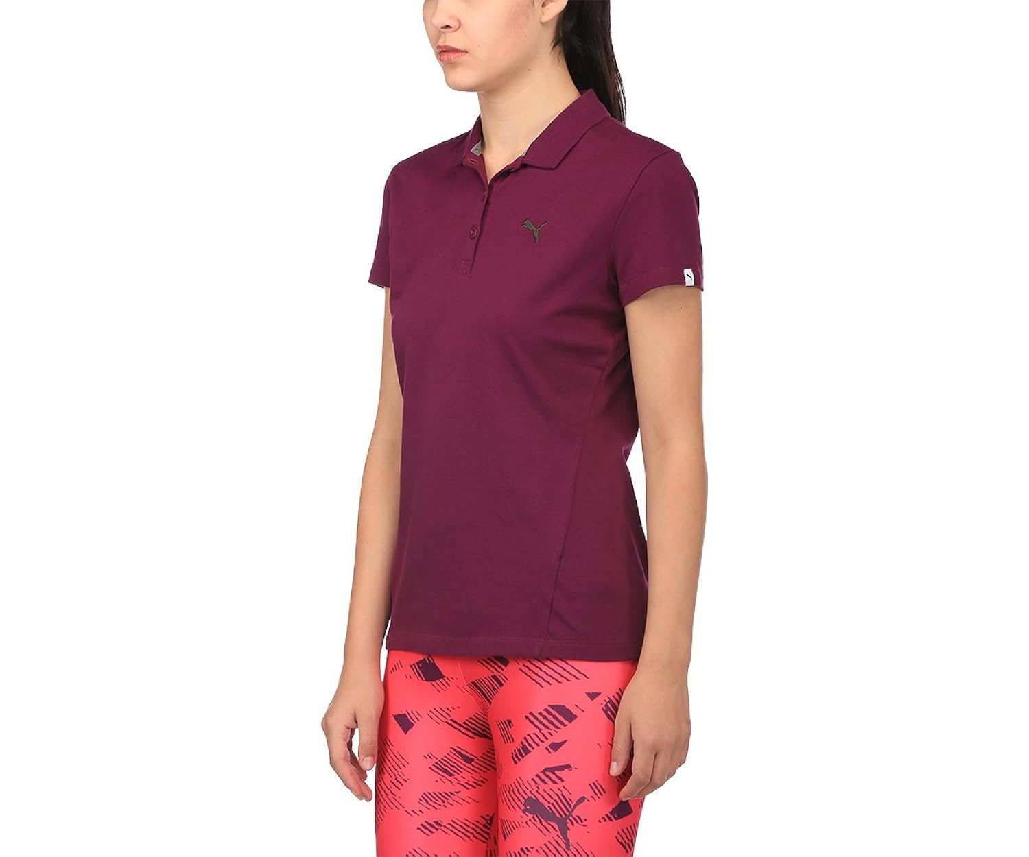 puma women's plain regular fit sports t-shirt