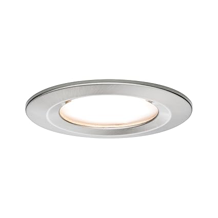 Paulmann 938.60 Premium EBL Set Coin Slim rund starr LED 3x6,8W 2700K 230V 51mm Eisen gebürstet Spot Einbaustrahler Einbauleu