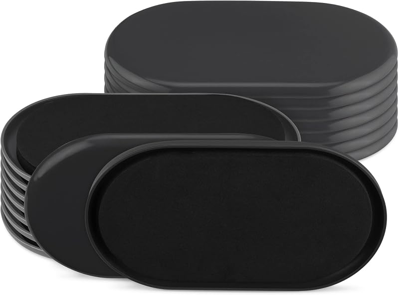 Navaris 16pc Furniture Sliders for Carpet 15.2cm Oval Gliders Heavy Move