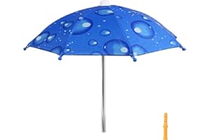 Aliyoham Squirrel Feeder Umbrella, Squirrel Picnic Table Umbrella for Outside, Replacement Mini Umbrella for Squirrel (Blue) Water Droplet