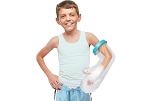 Fxdunjr 100% Waterproof Cast Covers for Shower Arm Kids Cast Cover Bag Protector for Shower Arm Kids Child to Keep Wounds Bandage Dry After Surgery [2025 Reusable]