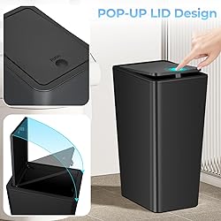 RTWDKFQ 4 Gallon Bathroom Small Trash Can with