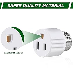 Outlet Light Socket Adapter,Screw in Outlet