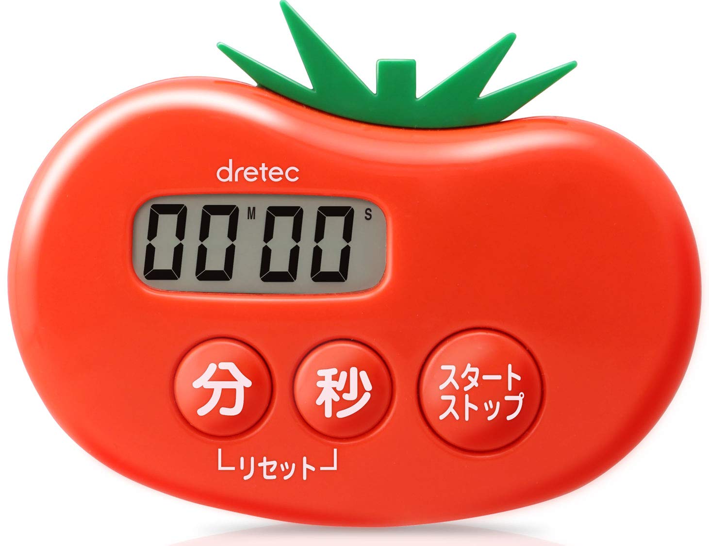 dretec(ドリテック) 【抗菌タイプで衛生的】とまとタイマー デジタル 99分59秒 T-535RD レッド商品画像