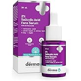 The Derma Co 2% Salicylic Acid Serum for Active Acne | Helps Reduces Acne Marks & Blackheads | Removes Excess Oil & Unclog Pores | Suits All Skin Types | 1.01 Fl Oz/30ml