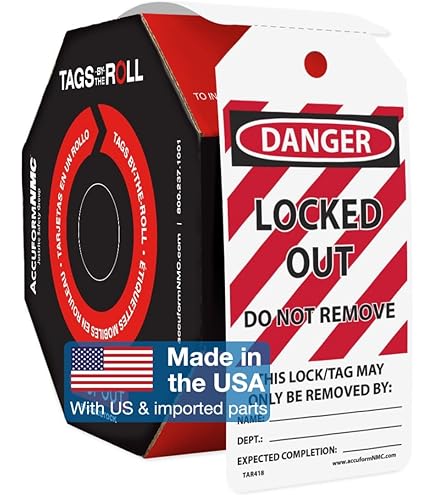 LABELS AND TAGS （ラベルアンドタグズ） AccuformNMC 100 Safety Tags by-The-Roll, Danger Out of