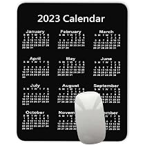 Amazon.com: 2023 Calendar Mouse Pad, 2023 Calendar Black and White Vertical  Version Nature Gaming Mouse Mat, Square Waterproof Mouse Pad Non-Slip  Rubber Base MousePads for Office Home Laptop : Office Products