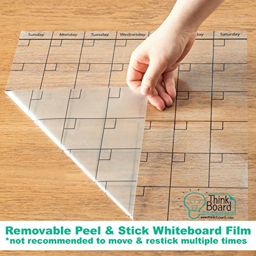 Think Board SelfAdhesive Whiteboard Wall and Refrigerator Calendar