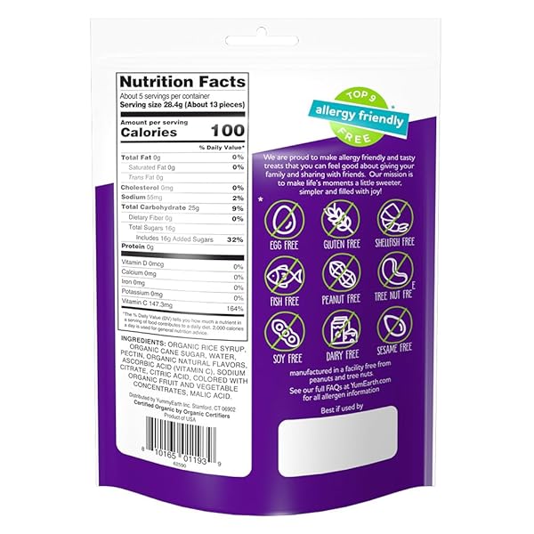 YUMEARTH ORGANIC FRUIT SNACKS, ASSORTED, 5 OZ