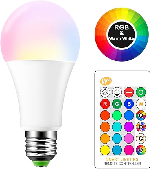 E27 Rgb Led Farbwechsel Lampe 15w Bunte Gluhbirnen Mit Fernbedienung Ac 85 265v Rgb Warmweiss 2700k Buhnenlicht Dj Disco Club Party Pub Hause Led Lampe Batterien Nicht Enthalten Amazon De Beleuchtung