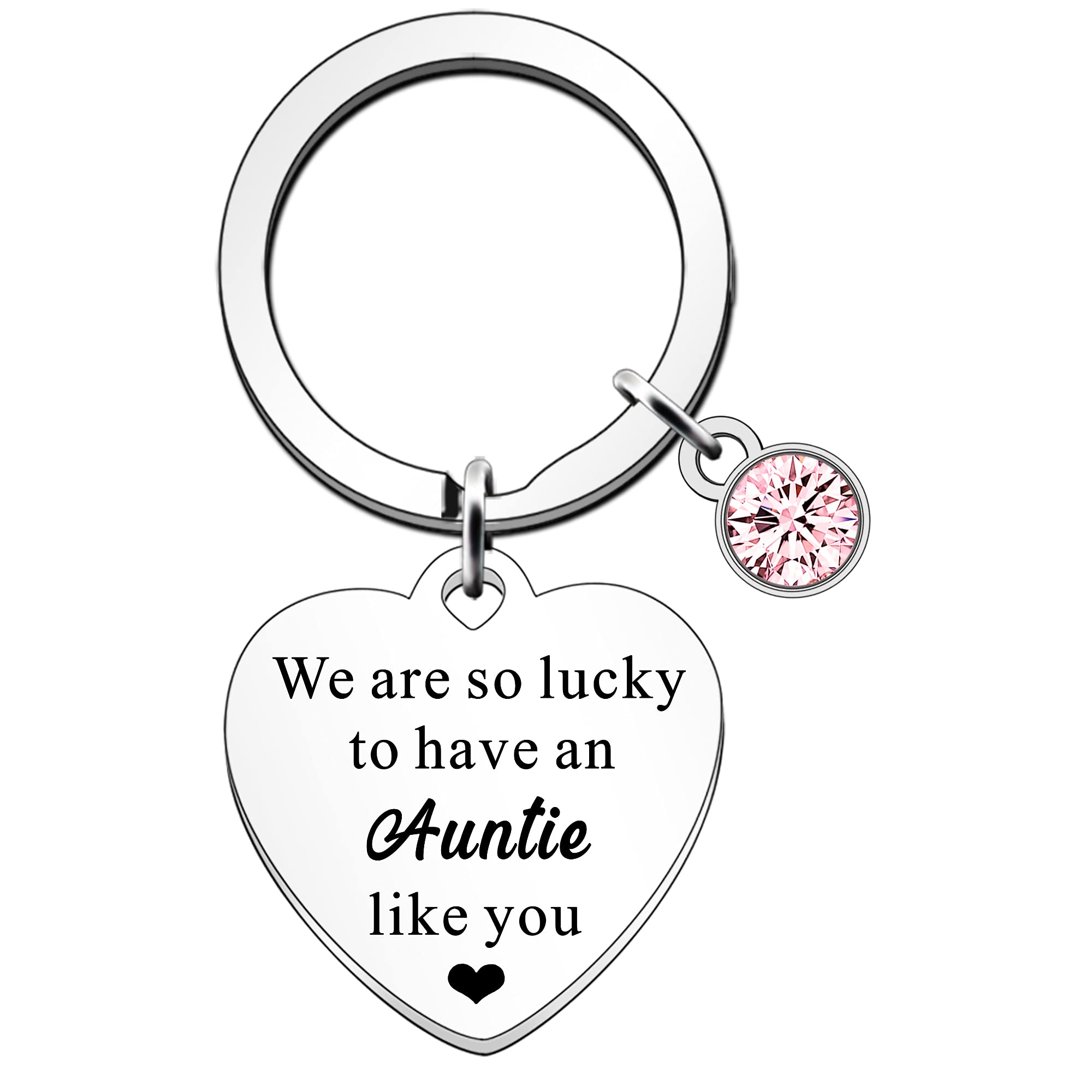 SDOFY Auntie Gifts from Nephew Niece Auntie Birthday Gifts We are So Lucky to Have an Auntie Like You Keyring